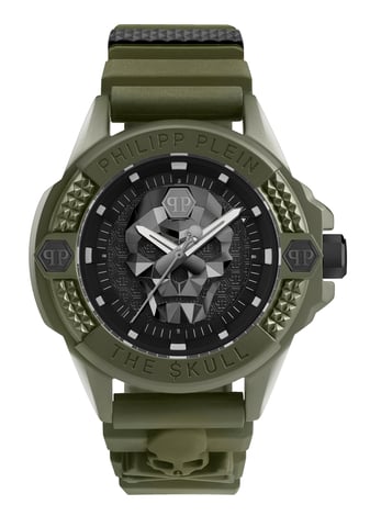 Philipp Plein The $kull Ecoceramic Herrenuhr grün PWUBA0423