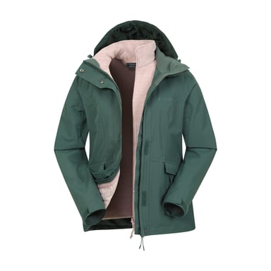 Mountain Warehouse - "Thunderstorm II" Jacke, wasserfest 3 in 1 für Damen (Grün)