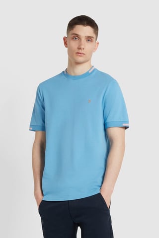 Bedingfield Tipped Tee Blue