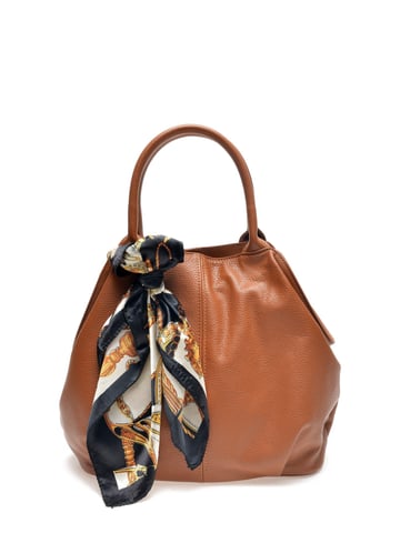 Carla Ferreri SS22 CF 1750 Marron Cuir de vachette Sac