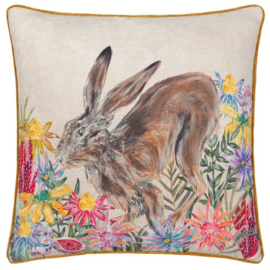 Wylder Nature Country Wilds Blüten-Hase Bedrucktes Federkissen