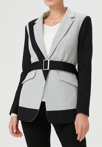 Farbblock-Blazer aus Jersey