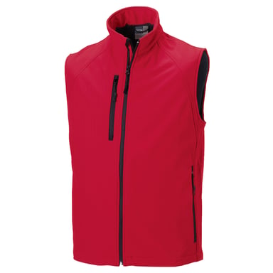 Russell - Ärmellose Softshell-Jacke - Herren (Rot)