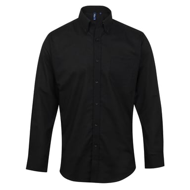 Premier Signature Herren Oxford-Hemd / Arbeitshemd, langärmlig (Schwarz)