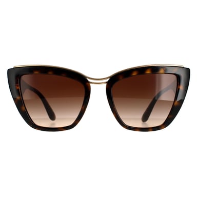 Dolce & Gabbana Cat Eye Damen Havanna Braun Gradient DG6144 Sonnenbrille