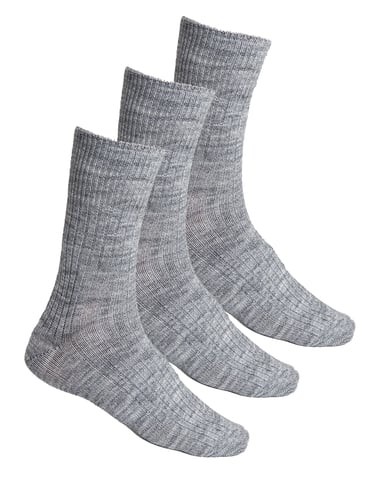 3 Paar Multipack Womens Alpaka Wool Socken | Steven | Atmungsaktive Dicke Stiefelsocken - Grau