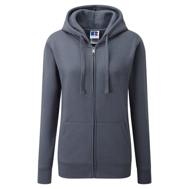 Russell Ladies Premium Authentic Zipped Hoodie (3-Lagen-Gewebe) (Convoy Grey)