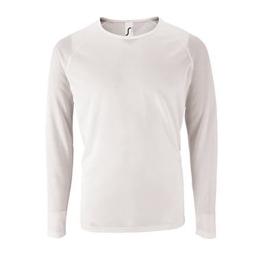 SOLS Herren Performance T-Shirt Sporty, langärmlig (Weiß)