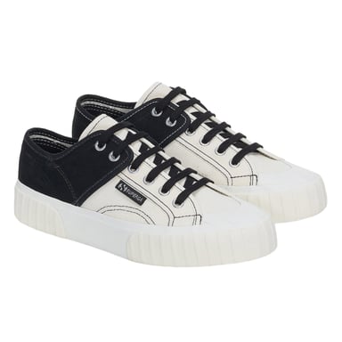 Superga - Damen Sneaker, Blockfarben (Schwarz/Blau/Orange)