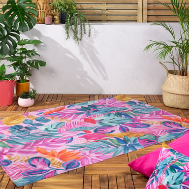 furn. Psychedelic Jungle Printed Outdoor Rug, 120 x 170 cm