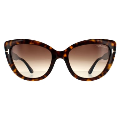 Tom Ford Cat Eye Damen Dunkel Havanna Braun Verlauf