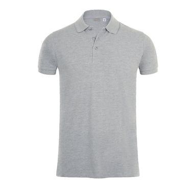 SOLS Herren Phoenix Kurzarm-Pique-Poloshirt (grau meliert)