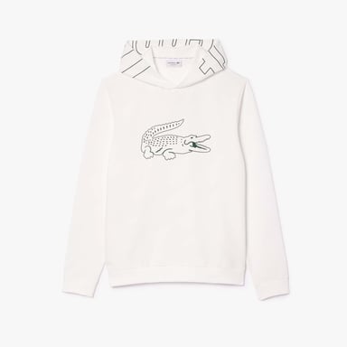 Men's Lacoste Loungewear Hoodie in Cream
