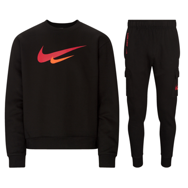 Nike Sportswear Printed Swoosh Men’s Tracksuit Black