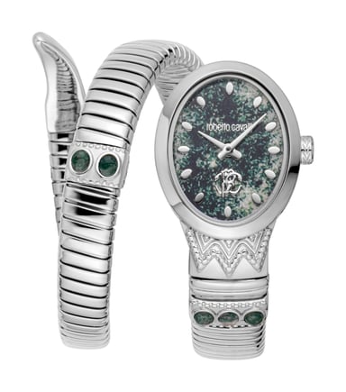 Roberto Cavalli Snake Damen Edelstahl Uhr