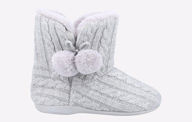 Fleet & Foster Apple Knitted Bootie Slipper Womens