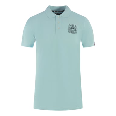 Aquascutum Branded Sleeve Hellblaues Poloshirt