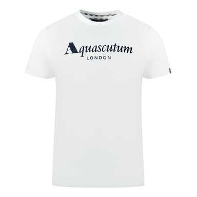 Aquascutum London Markenlogo Weißes T-Shirt