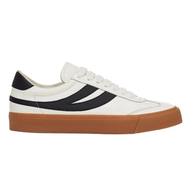 Superga - Herren/Damen Unisex Sneaker "4834 Club S Swallow", Kontrast Detail, Veganes Leder (Weiß/Schwarz/Gummi Rosa)