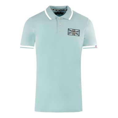 Aquascutum London Union Jack Hellblau Poloshirt