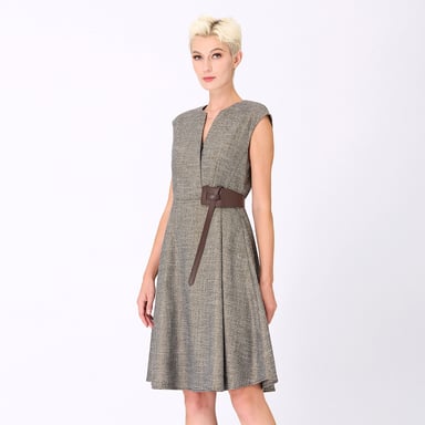 Trapezkleid mit Kreuz-Effekt