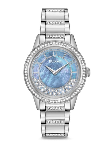 Bulova Turnstyle Damen Silber Uhr 96L260