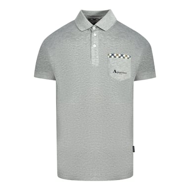 Aquascutum Karo-Poloshirt Grau