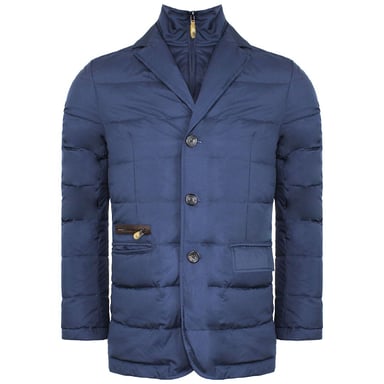 Hackett London Mayfair streichelte Labbe Waistocat Herren Navy Jacke