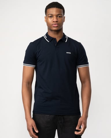 BOSS Green Paul Mens Short Sleeve Polo Shirt With Contrast Tipping NOS