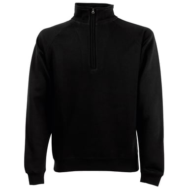 Fruit Of The Loom Herren Premium 70/30 Zip Neck Sweatshirt (Schwarz)