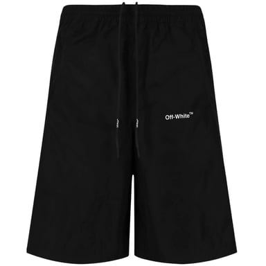 Off-White Diag Outline Schwarze Trainingsshorts