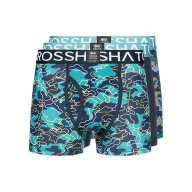 Crosshatch - "Linamo MVE" Boxershorts Offene Fliege für Herren (3er-Pack) (Petrol)