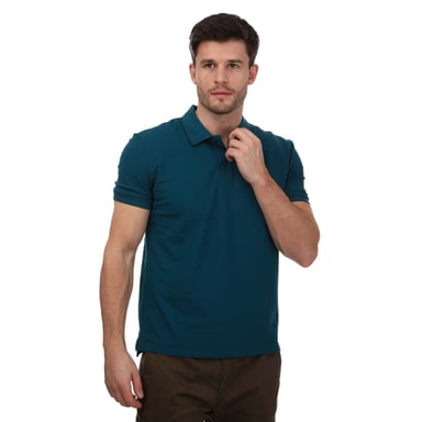 Polo Stretch Piquet col raye C.P. Company Pour Homme en Bleu