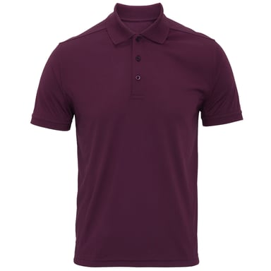 Premier Mens Coolchecker Pique Kurzarm-Polo T-Shirt (Aubergine)