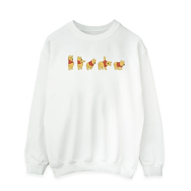 Disney Herren Winnie The Pooh Stretching Sweatshirt (weiß)