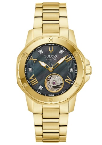 Bulova Marine Star Damen Gold Uhr 97P171
