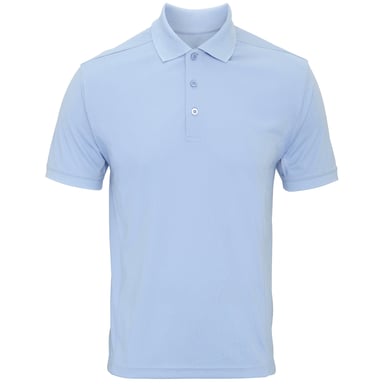 Premier Mens Coolchecker Pique Short Sleeve Polo T-Shirt (Hellblau)