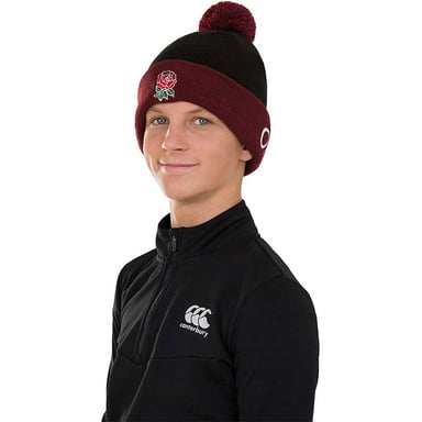 Canterbury Mens England Rugby Acrylic Bobble Hat