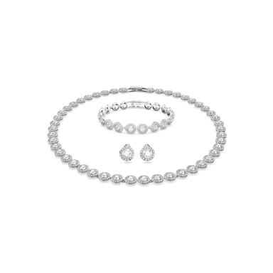 Swarovski 'Angelic' Damen-Edelmetall-Set: Armband + Halskette - Silber 5367853