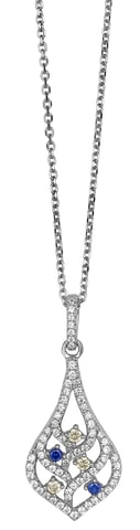 Orphelia Damen-Kette aus 925er Sterlingsilber mit Anhänger – Silber ZH-4845