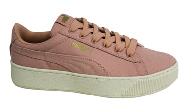 Puma Vikky Plattform CV Schnürung Pink Womens Textile LO Trainer 365603 02 P3D