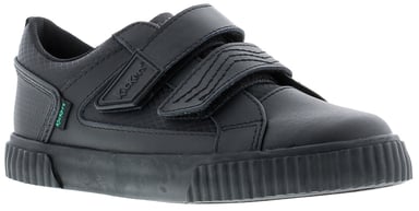 Kickers Jungen Schule Schuhe Tovni Twin Flex Leder schwarz