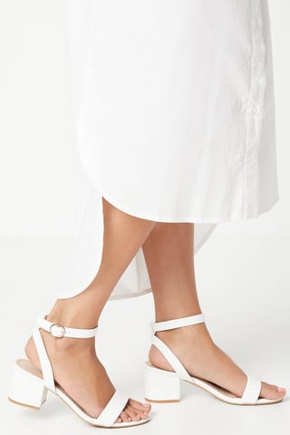 Wide Fit Tommi Barely There Mid Block Heel Sandals