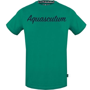 Aquascutum Unterschrift Logo Grünes T-Shirt