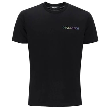 Dsquared2 Cool Fit Palm Beach Logo Schwarzes T-Shirt