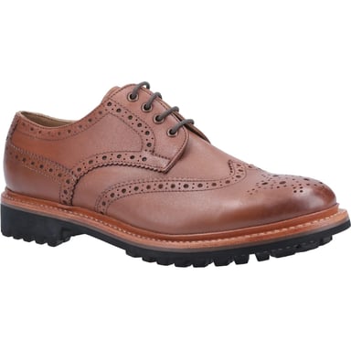 Cotswold Mens Quenington Commando Lace Up Dress Lederschuh (Braun)