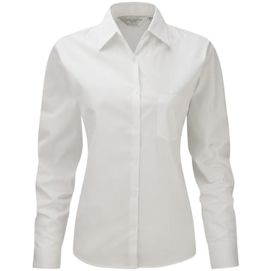 Jerzees - Langärmelige Bluse aus 100% Baumwolle - Damen (Weiß)
