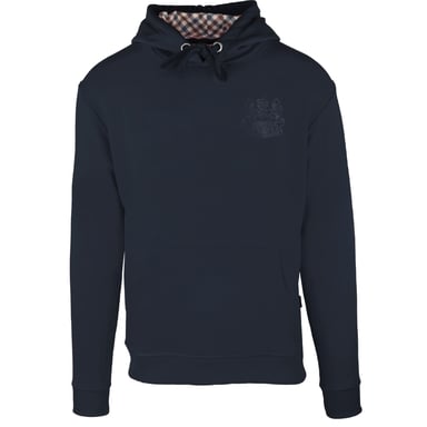Aquascutum Monotone Aldis Wappen Logo Marineblau Hoodie