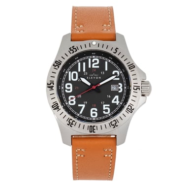 Montre Elevon Aviator avec bracelet en cuir et date