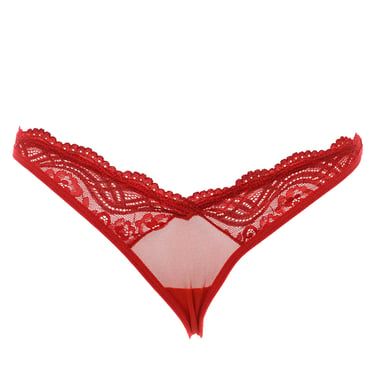 Verstellbarer Dessous-Tanga mit Spitzendetail 21684 Damen